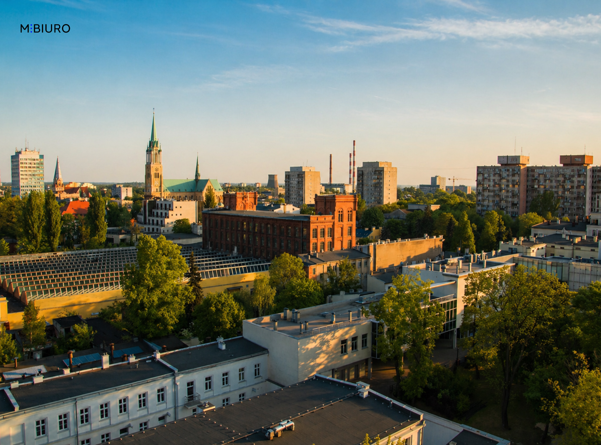 nowoczesna panorama Łódź centrum / zdjęcie dzielnicy Śródmieście