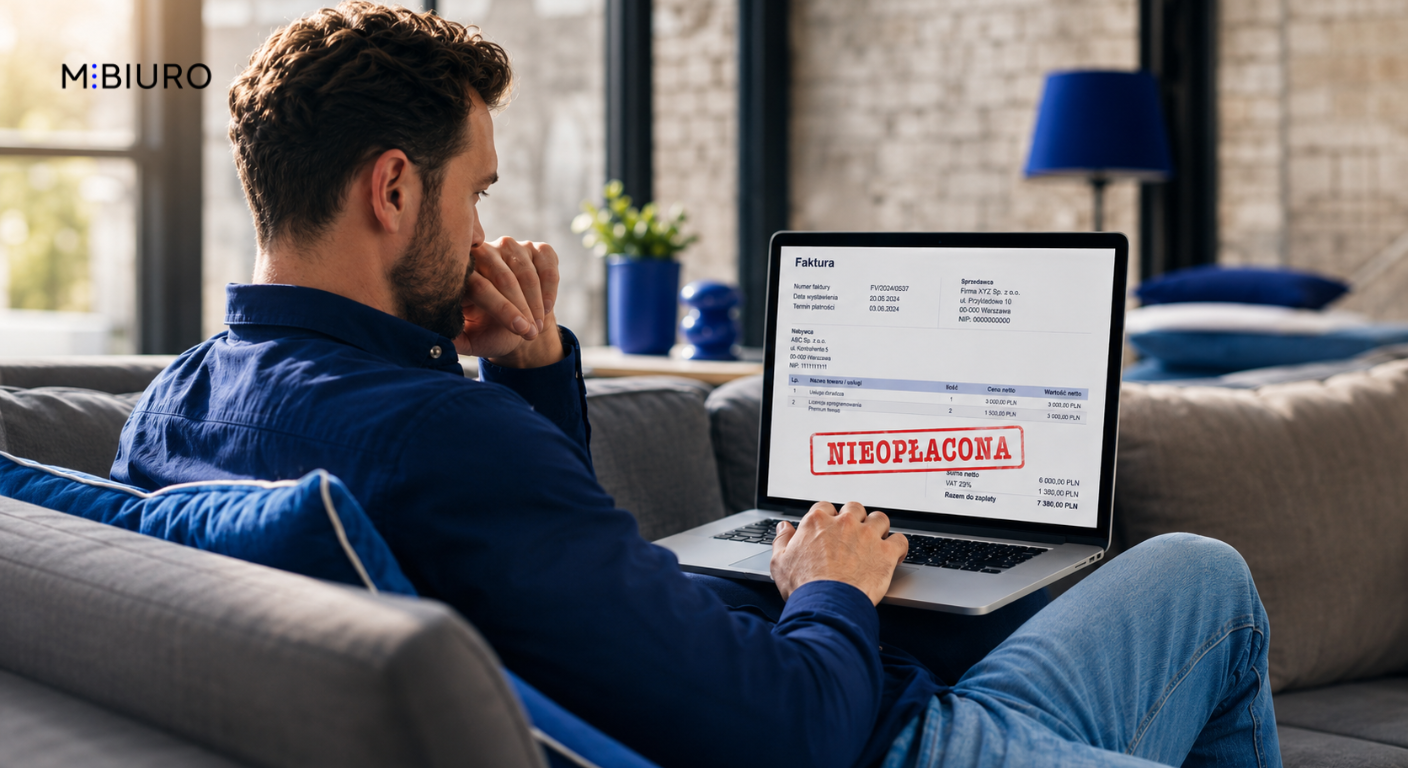 Przedsądowe wezwanie do zapłaty przygotowane przez Radcę Prawnego online. Dowiedz się, kiedy wysłać, ile kosztuje i jak skutecznie odzyskać dług. Sprawdź usługę M⋮BIURO Wirtualne biuro M⋮BIURO – profesjonalny adres dla firmy bez wynajmu lokalu w centrum Warszawy